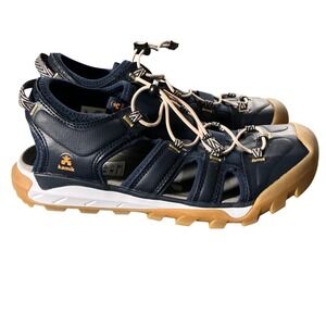Kamik Crab Mens Navy Blue Gum Closed Toe Hiking Water Sandals Bungee Size 8